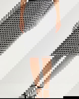 Rotate fustă culoarea negru, 115453100