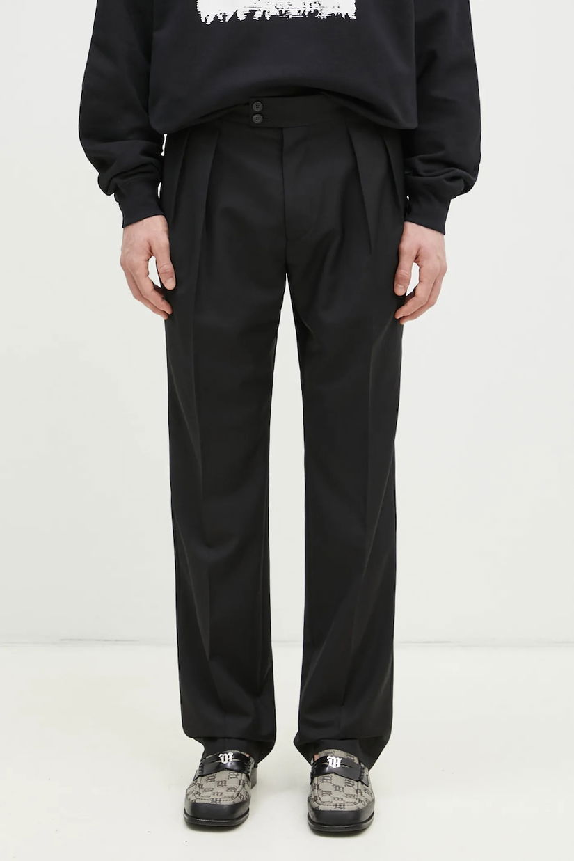 Paul Smith pantaloni de lână culoarea negru, drept, M1R-409Z-P00002