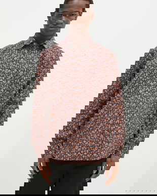 Paul Smith cămașă din bumbac bărbați, culoarea bleumarin, cu guler clasic, slim, M1R-800P-P02609