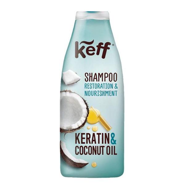 Sampon pentru Par Deteriorat - Keff Shampoo Keratin & Coconut Oil , 500 ml