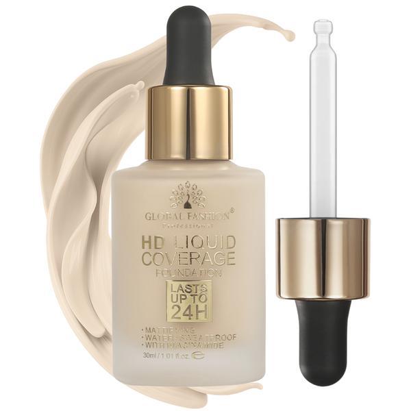 Fond de ten, Global Fashion HD Liquid Coverage Foundation, 30ml, GX06, Toffee