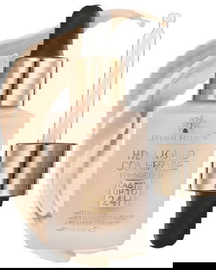 Fond de ten, Global Fashion HD Liquid Coverage Foundation, 30ml, GX02, Natural Tan