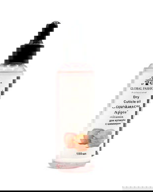 Ulei de cuticule cu pipetă, aromă de măr, Global Fashion, 100 ml