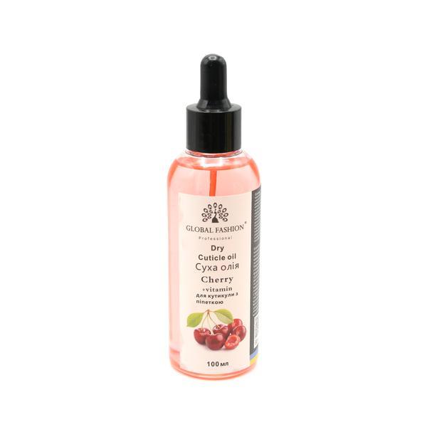 Ulei de cuticule cu pipetă, aromă de cireșe, Global Fashion, 100 ml