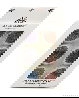 Set 6 decoratiuni pentru unghii, Paiete multicolore