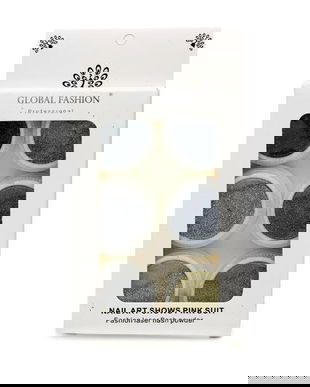 Decor pentru unghii Global Fashion, glitter, 6 culori