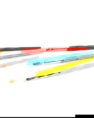 Set pensule pentru gel, drepte, Global Fashion SAM-22, #4, #6, #8, 3 buc