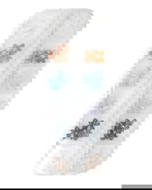 Figuri volumetrice 3D pentru manichiură, set funde colorate
