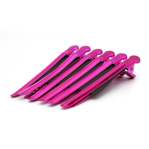Cleme pentru par, Metal, Roz - 12 buc