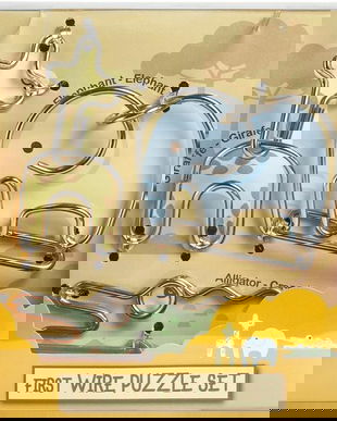 Set 3 puzzle metalice: Animale salbatice