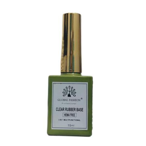 Bază cauciucată transparentă 3&icirc;n1, fără hema, 15 ml