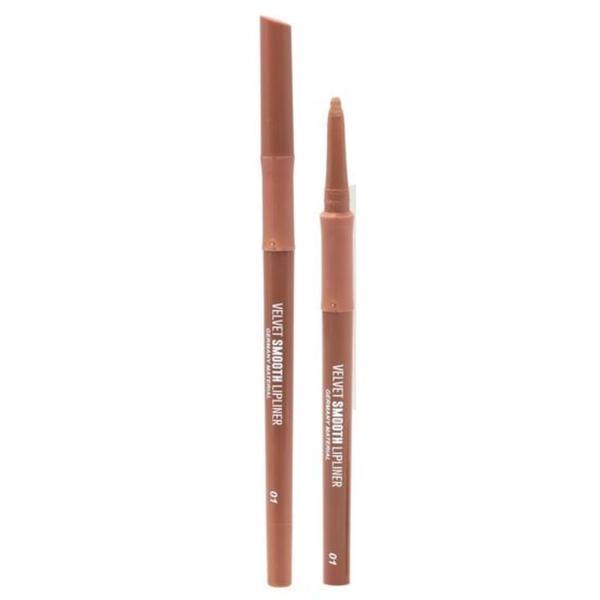 Creion-gel de buze, Global Fashion, velvet smooth lipliner, 01, 3g
