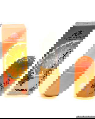 Balsam de buze hidratant, vaselină cu hidratare dublă, Global Fashion, Portocală, 3.8 g