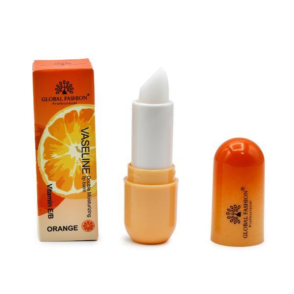 Balsam de buze hidratant, vaselină cu hidratare dublă, Global Fashion, Portocală, 3.8 g