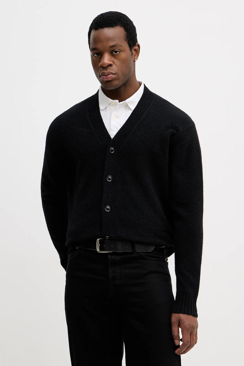 Sisley cardigan din amestec de lână culoarea negru, 1PJXS600S
