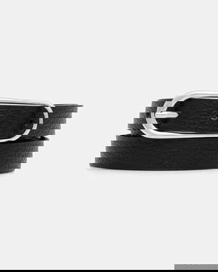 Sisley curea de piele culoarea negru, 6Q4CWL03A