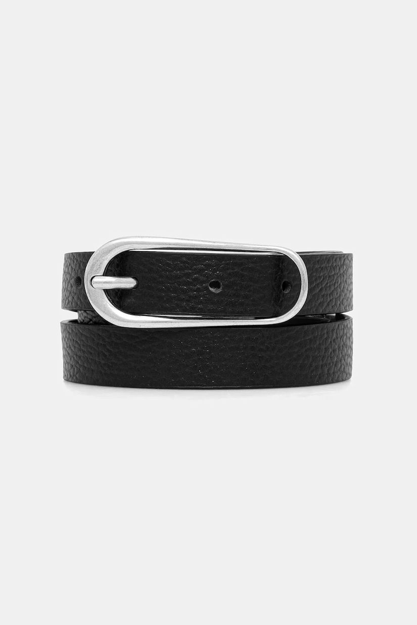 Sisley curea de piele culoarea negru, 6Q4CWL03A