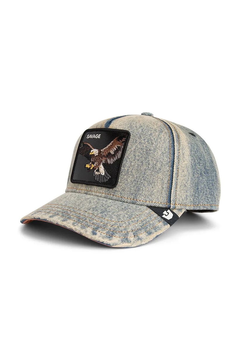 Goorin Bros șapcă de baseball din denim Frequent Flyer culoarea bej, 101-2266