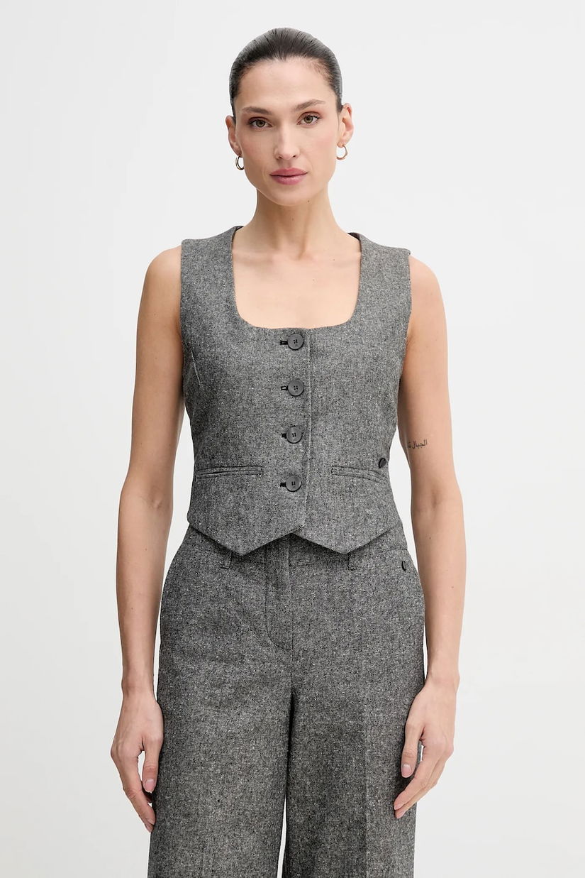 Pedro del Hierro vestă culoarea gri, un singur rand de nasturi, 7312264