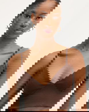 Haveone top culoarea maro, uni, RMI-P005