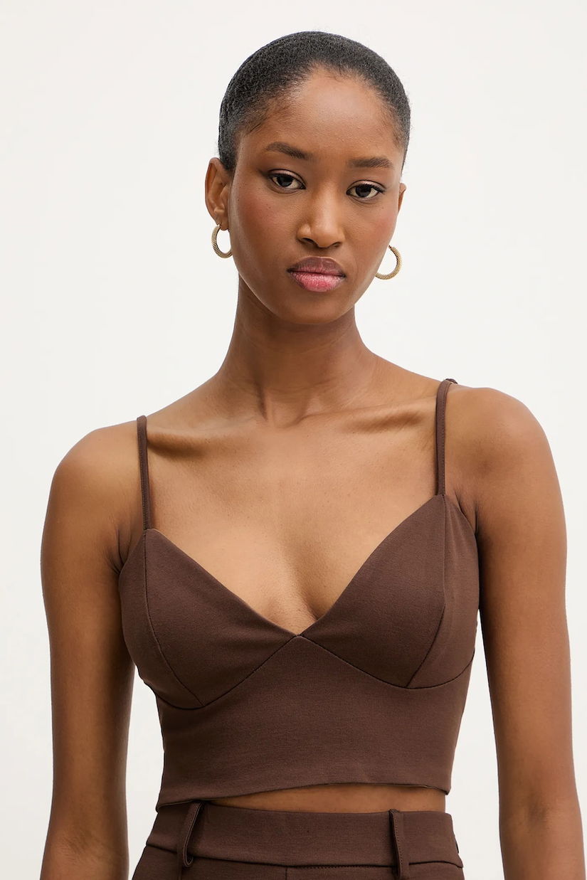Haveone top culoarea maro, uni, RMI-P005
