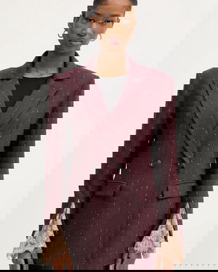 Haveone sacou culoarea bordo, cu doua randuri de nasturi, JGE-P031