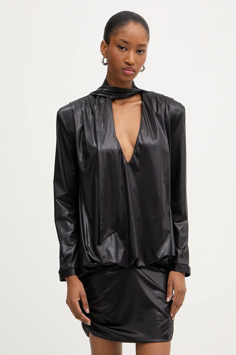 Haveone rochie culoarea negru, mini, drept, MFS-P097