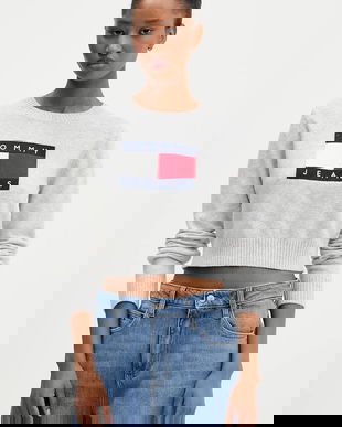 Tommy Jeans pulover culoarea gri, DW0DW21690