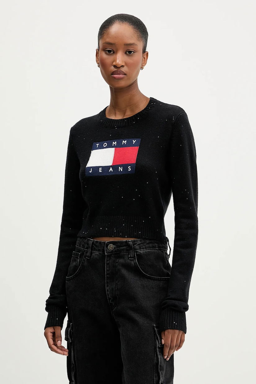 Tommy Jeans pulover culoarea negru, DW0DW21690