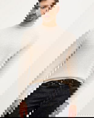 Sisley pulover din amestec de lână culoarea bej, light, 18AYS104L