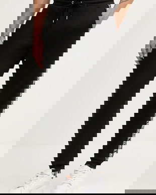 Michael Kors pantaloni de trening culoarea negru, cu imprimeu, CF5524J5MF