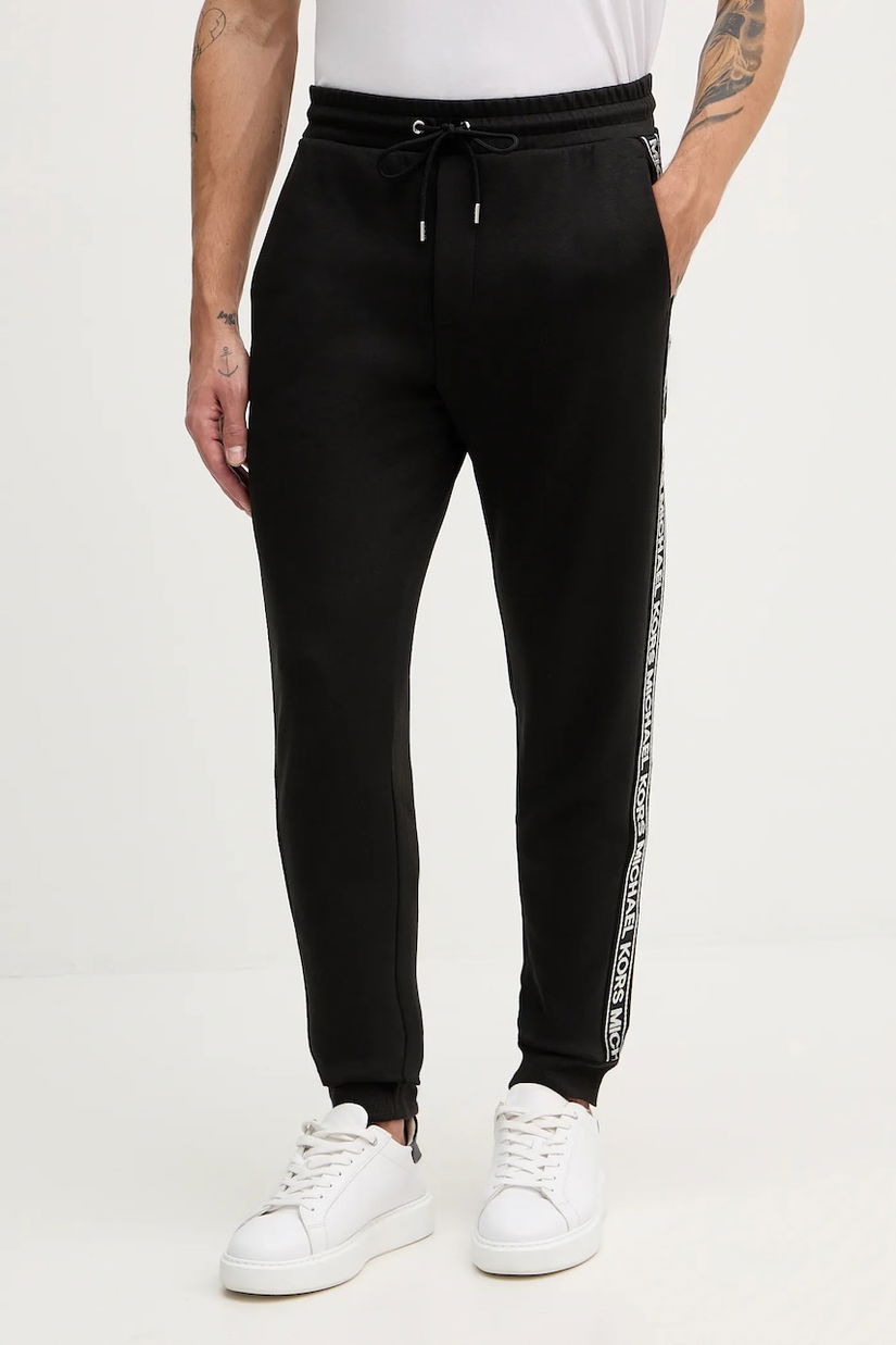 Michael Kors pantaloni de trening culoarea negru, cu imprimeu, CF5524J5MF