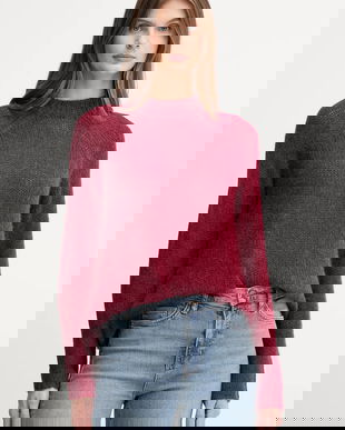 Joop! pulover din amestec de lână culoarea bordo, cu turtleneck, 30048450