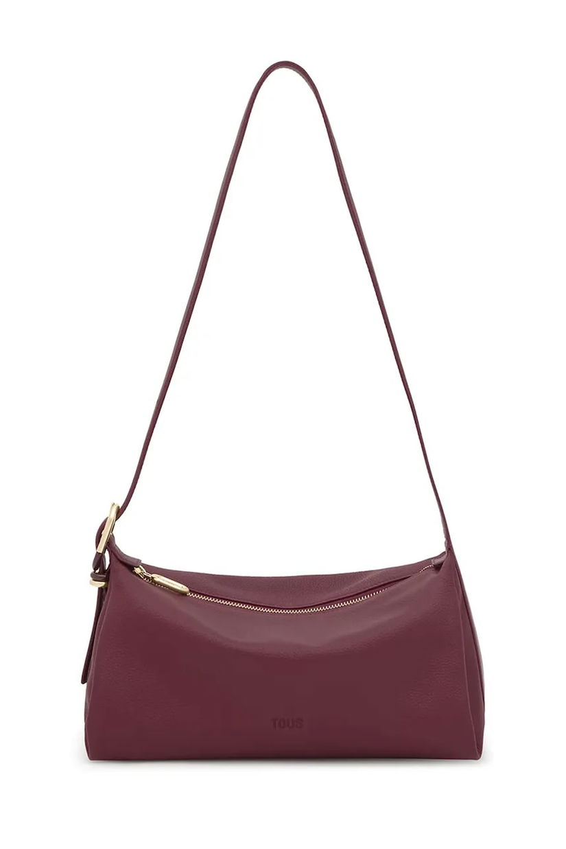 Tous geantă de piele FOLD culoarea bordo, 2002306721