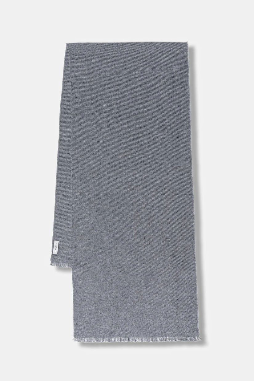 Lanvin fular de lână culoarea gri, uni, 710003792