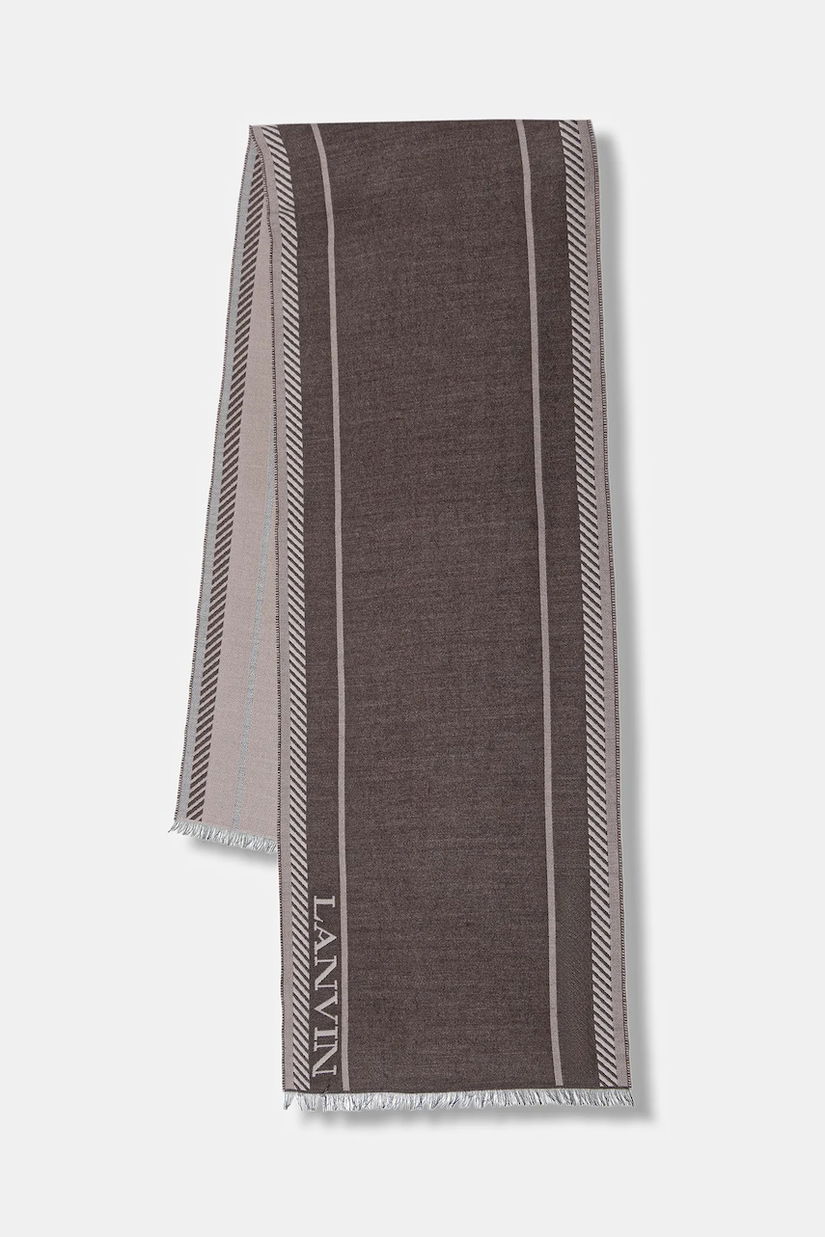 Lanvin fular din amestec de lână culoarea bej, 710009280