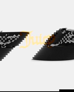 Juicy Couture curea de piele JC culoarea negru, WIJJ98539WL7