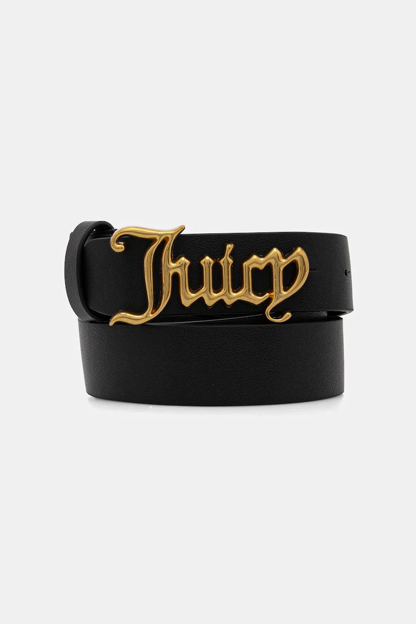 Juicy Couture curea de piele JC culoarea negru, WIJJ98539WL7