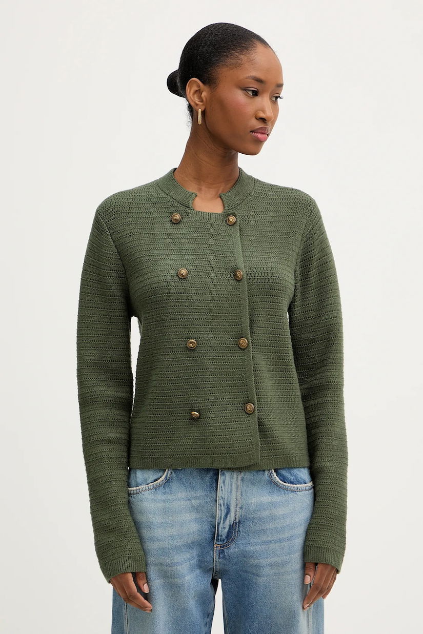 Morgan cardigan culoarea verde, light, MVRAC