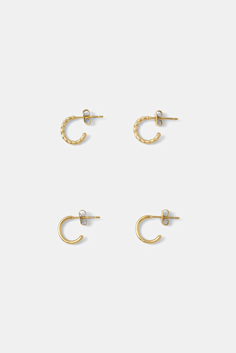 EDBLAD cercei placați cu aur Duo Pair 2-pack 123860