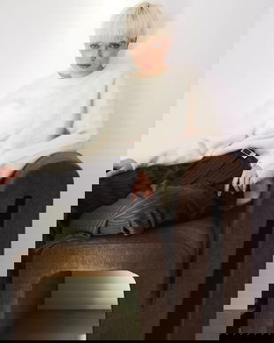 Medicine pulover din lână de alpaca culoarea bej, călduros