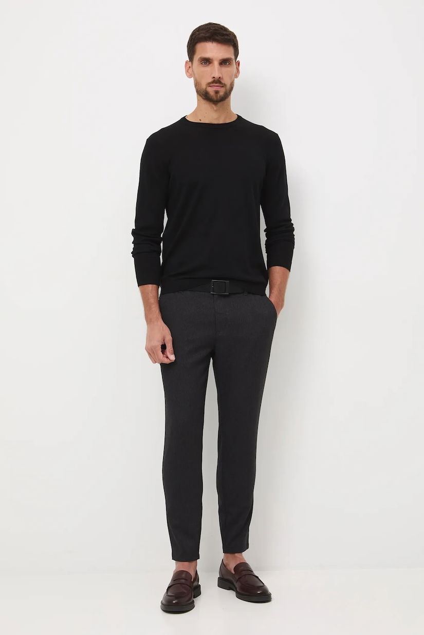 Medicine pantaloni culoarea gri, drept