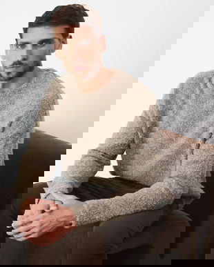 Medicine pulover culoarea maro, călduros