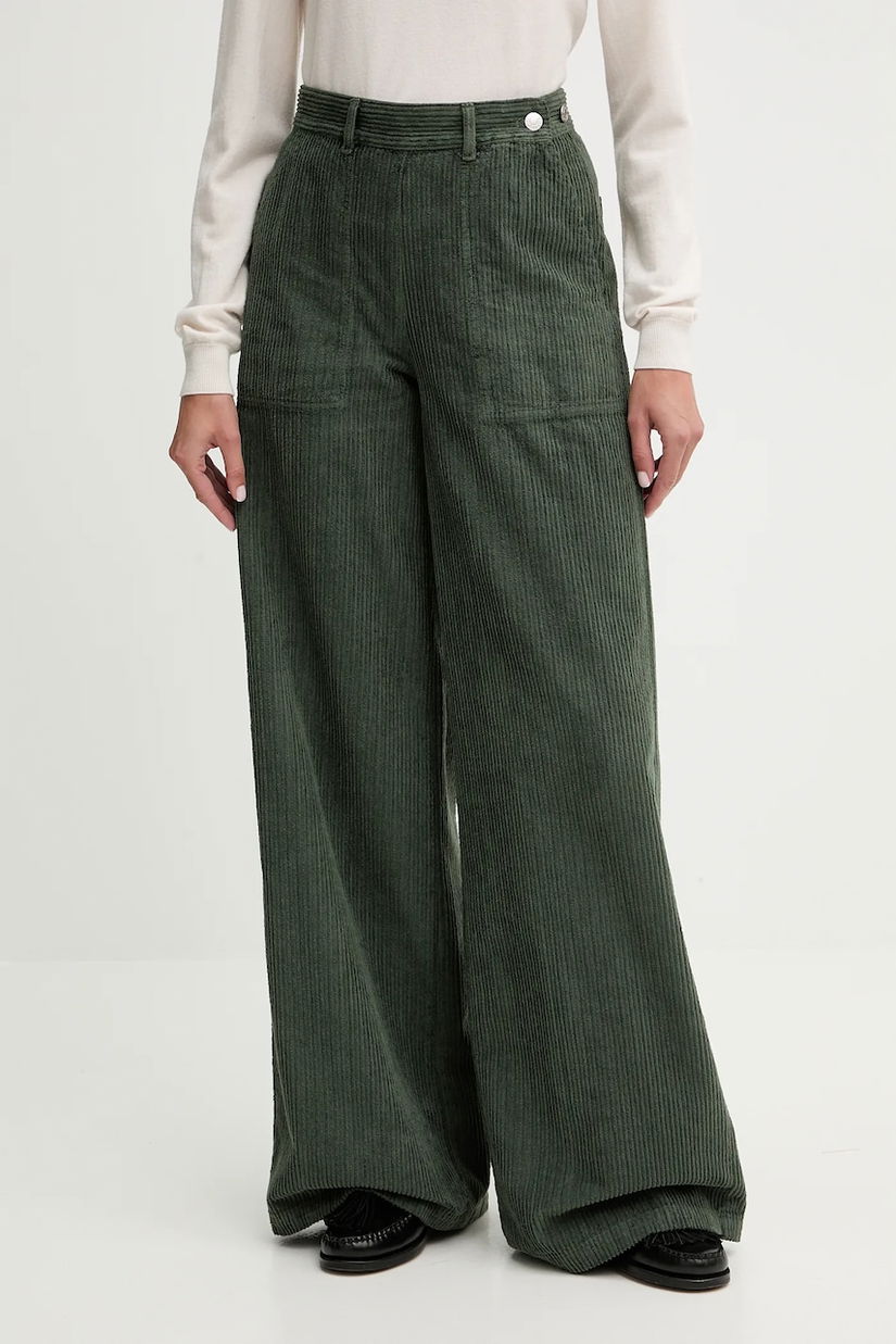 MAX&Co. pantaloni de bumbac lat, high waist, 2526136014200