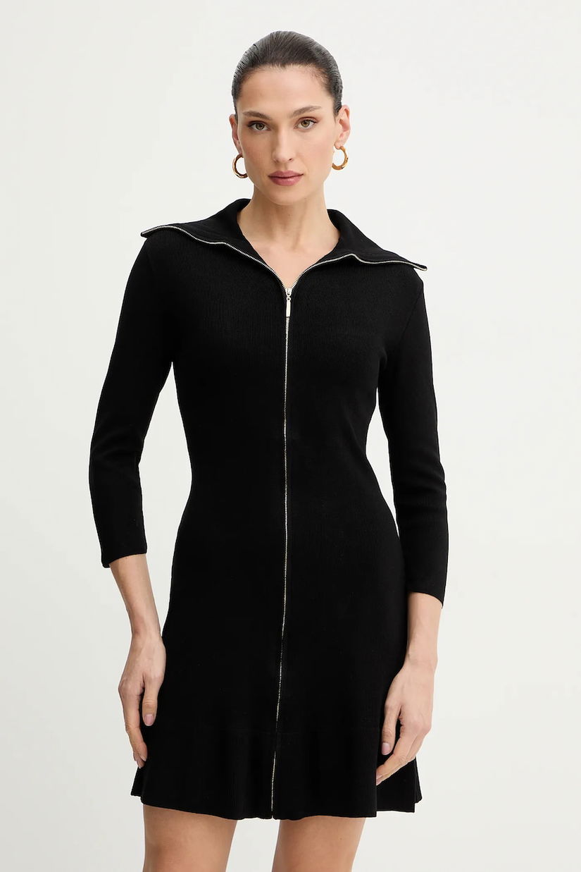 Morgan rochie culoarea negru, mini, mulată, RMVALA