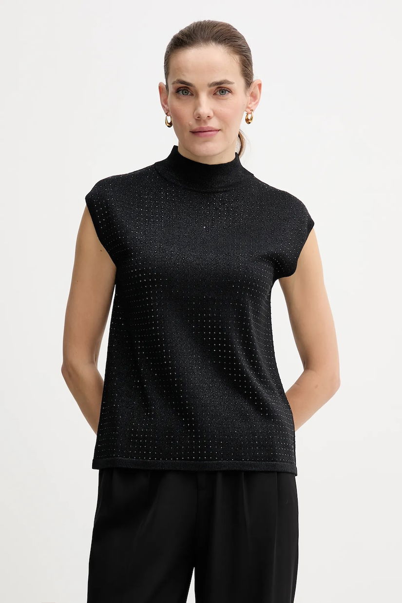 Joseph Ribkoff vestă culoarea negru, light, cu turtleneck, 254935