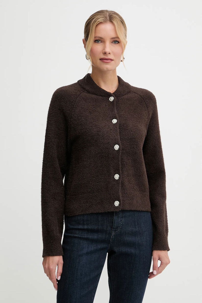 Morgan cardigan culoarea maro, MPACK