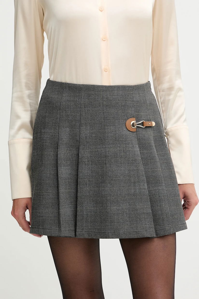 Morgan fustă pantaloni culoarea gri, mini, evazați, SHARY.F