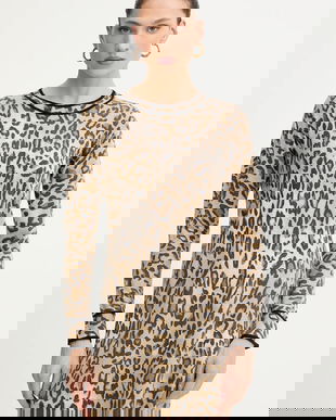 Morgan rochie culoarea bej, mini, drept, RMCALL