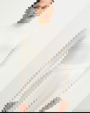 Morgan pulover culoarea bej, light, cu turtleneck, MROYA